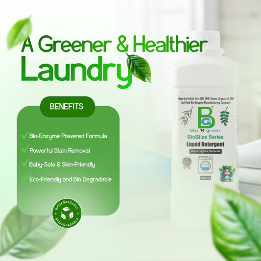 blu N green BioBliss Series Liquid Detergent | 500ml | Bio Enzyme