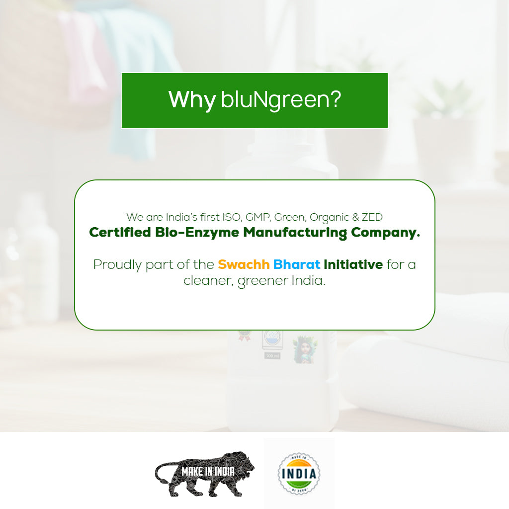 blu N green BioBliss Series Liquid Detergent | 500ml | Bio Enzyme