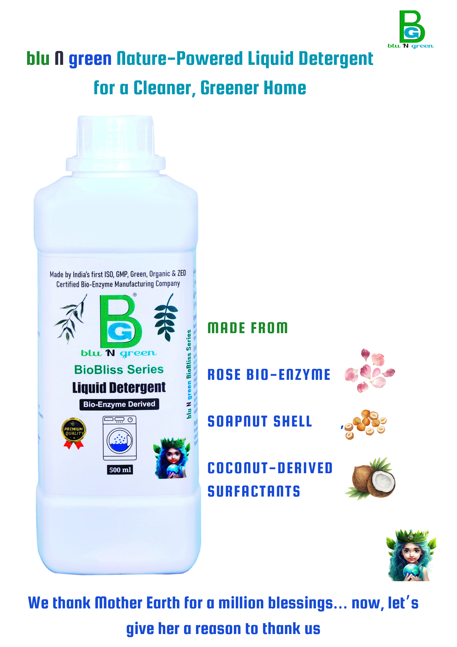 blu N green BioBliss Series Liquid Detergent