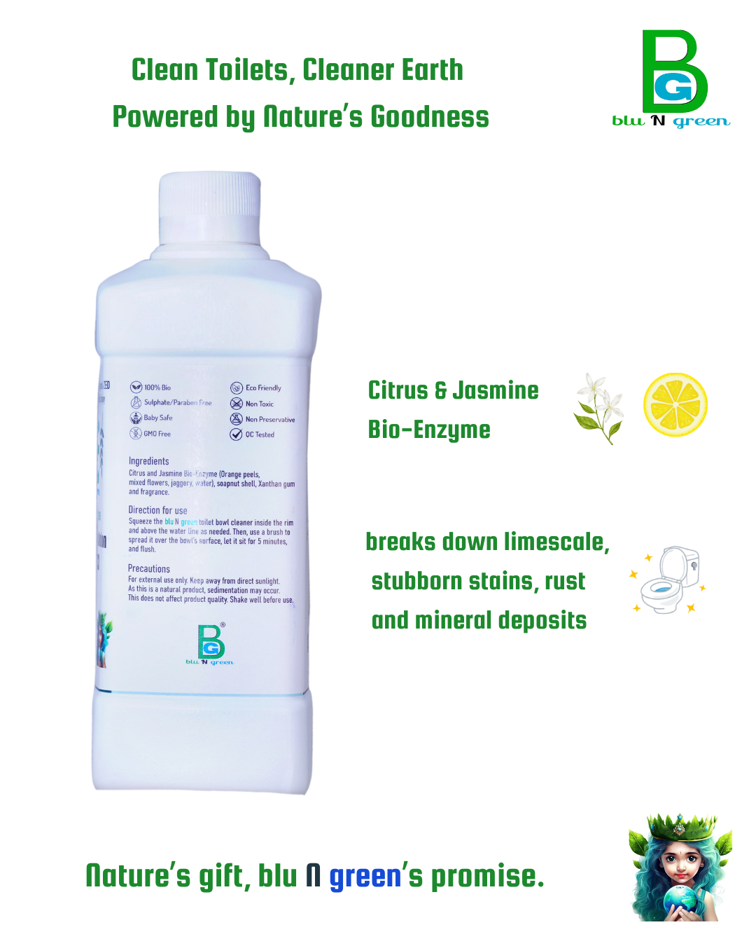 blu N green BioBliss Series Toilet Bowl Cleaning Solution